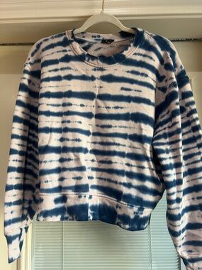 Rails Ramona Indigo Striped Tie-Dye Crewneck Sweater
